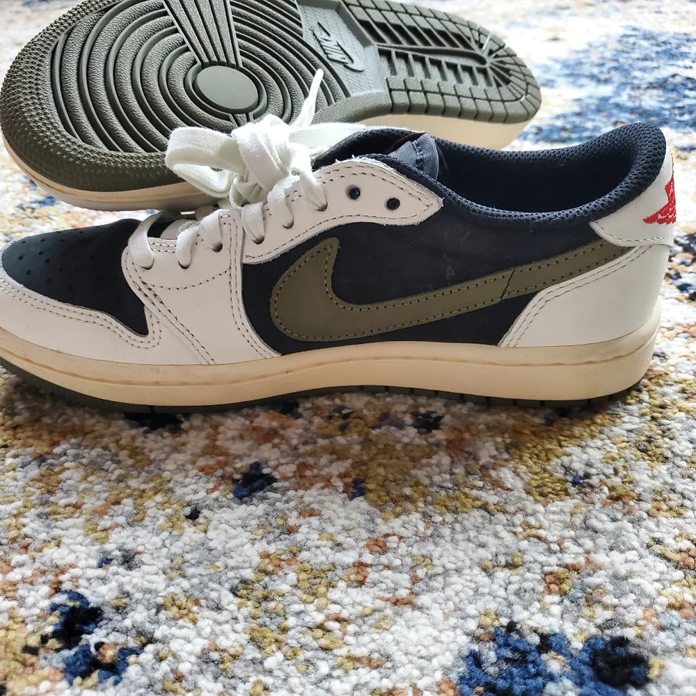 Travis Scott‎ x Air Jordan 1 Retro Low OG SP PS 'Olive' - Picture 3 of 9